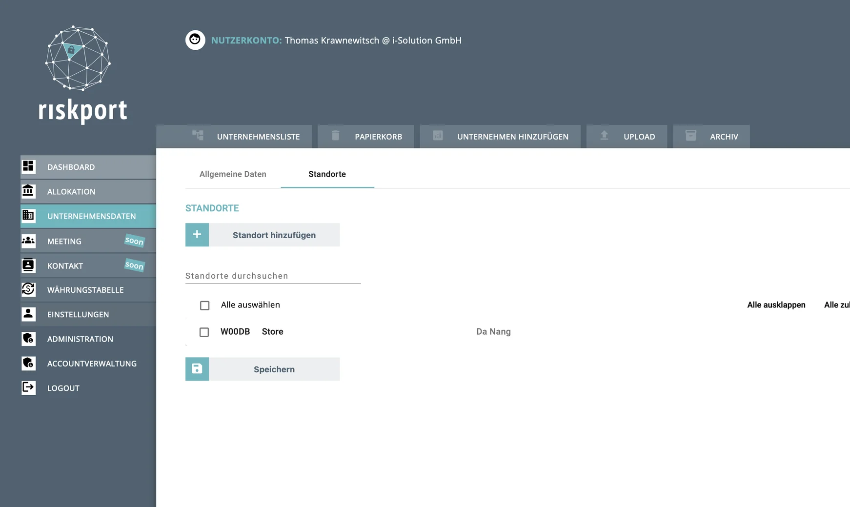 riskport — Standorte